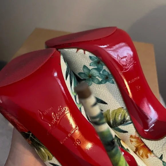 Christian Louboutin Multicolor Floral Heels - Picture 6 of 10